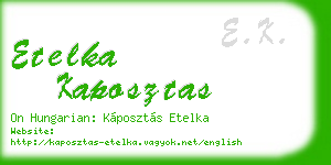 etelka kaposztas business card