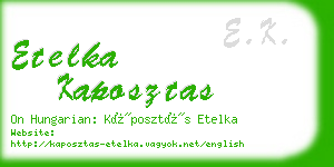 etelka kaposztas business card